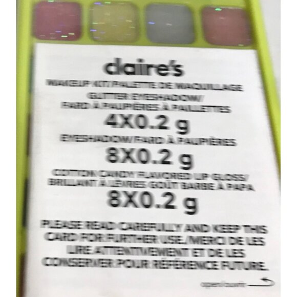 Claires Glitter Eyeshadow & Cotton Candy Lip Gloss Makeup Kit - Picture 4 of 4